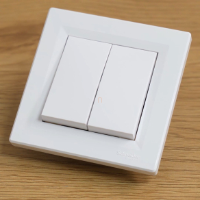   Schneider Electric Asfora - EPH1100121 - Kettős nyomó, rugós bekötés, fehér