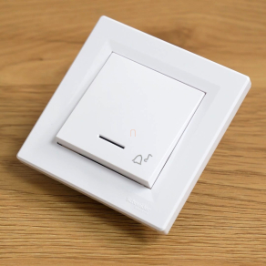   Schneider Electric Asfora - EPH1700121 - Egypólusú nyomó, jelzőfényes, CSJ, rugós bekötés, fehér