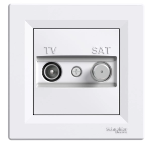 Schneider Electric Asfora - EPH3400121 - TV/SAT aljzat, végzáró, 1 dB, fehér