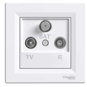 Schneider Electric Asfora - EPH3500121 - TV/R/SAT aljzat, végzáró, 1 dB, fehér