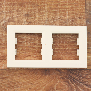   Schneider Electric Asfora - EPH5800223 - Kettes keret, vízszintes, bézs