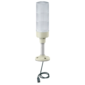 Schneider Electric Harmony XVGU - XVGU3SHAV - Ø60 komplett fényoszlop, 3 modulos, konfigurálható színű, hangjelzős, 100mm tartócsöves, 5VDC USB