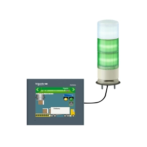 Schneider Electric Harmony XVGU - XVGU3SWV - Ø60 komplett fényoszlop, 3 modulos, konfigurálható színű, hangjelzős, 5VDC USB