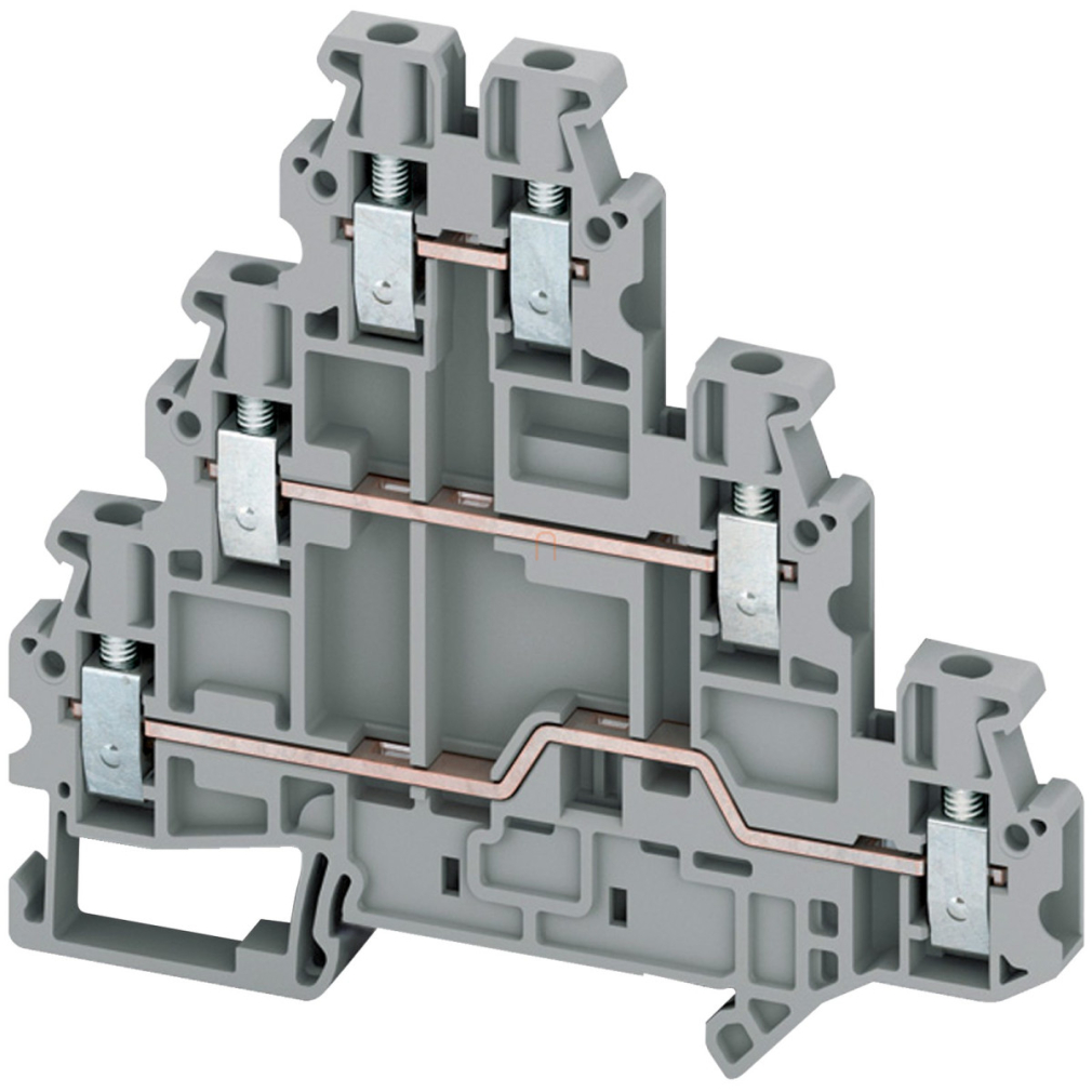 NSYTRV26T Csavaros háromszintes átkötőkapocs 1x1 csatlakozás 5,2 mm 2,5 mm2 20A-es Schneider