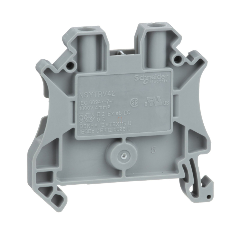 NSYTRV42 Csavaros egyszintes átkötőkapocs 1x1 csatlakozás 6,2 mm 4 mm2 32A-es Schneider