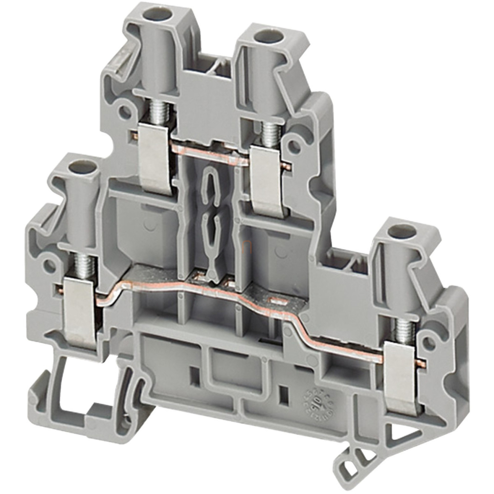 NSYTRV44D Csavaros kétszintes átkötőkapocs 1x1 csatlakozás 6,2 mm 4 mm2 30A-es Schneider