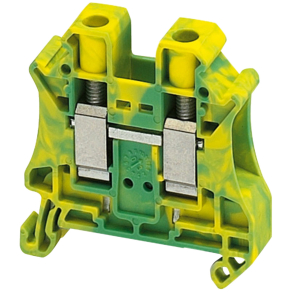   Schneider Electric Linergy TR terminals blocks - NSYTRV102PE - Csavaros egyszintes földelőkapocs 1x1 csatlakozás 10,2 mm 10 mm2 zöld - sárga 76A - es