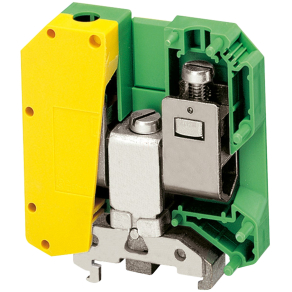   Schneider Electric Linergy TR terminals blocks - NSYTRV502PE - Csavaros egyszintes földelőkapocs 1x1 csatlakozás 20 mm 50 mm2 150A - es zöld - sárga
