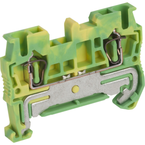   Schneider Electric Linergy TR terminals blocks - NSYTRR22PE - Rugós egyszintes földelőkapocs 1x1 csatlakozás 5,2 mm 2,5 mm2 zöld - sárga