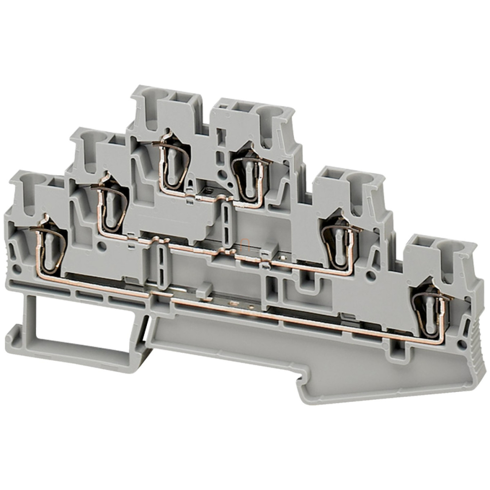 NSYTRR26T Rugós háromszintes átkötőkapocs 1x1 csatlakozás 5,2 mm 2,5 mm2 20A-es Schneider