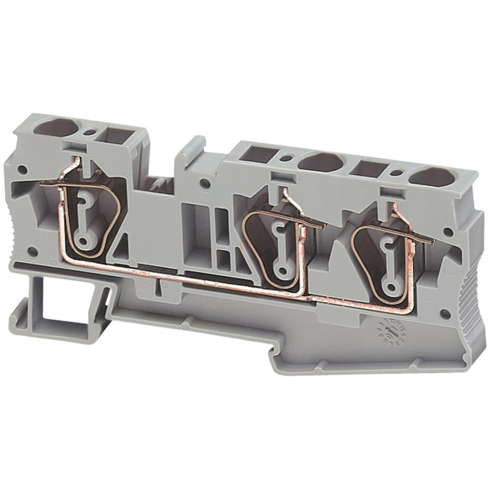 Rugós egyszintes átkötőkapocs 1x2 csatlakozás 8,2 mm 6 mm2 41A-es NSYTRR63 Schneider