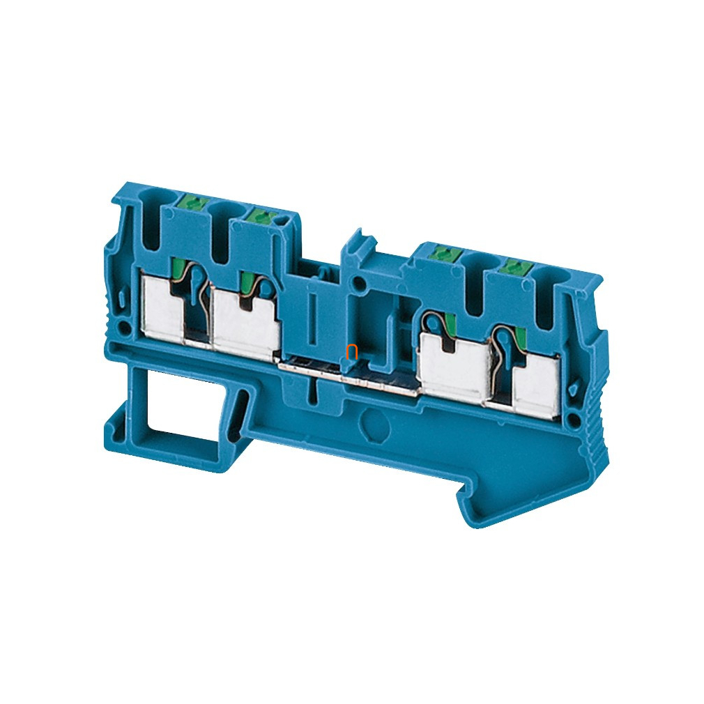 Schneider direkt rugós egyszintes átkötőkapocs 2x2 csatlakozás 5,2 mm 2,5 mm2 24A-es kék NSYTRP24BL