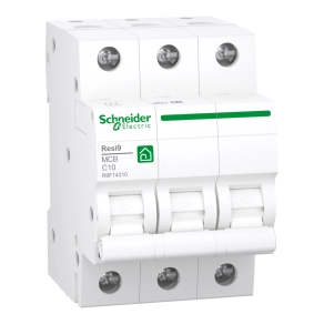   Schneider Electric Resi9 - R9F14310 - kismegszakító, 3P, C, 10A