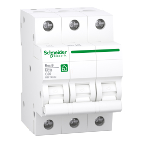   Schneider Electric Resi9 - R9F14320 - kismegszakító, 3P, C, 20A