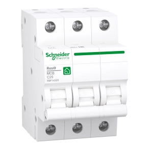 Schneider Electric Resi9 - R9F14325 - kismegszakító, 3P, C, 25A