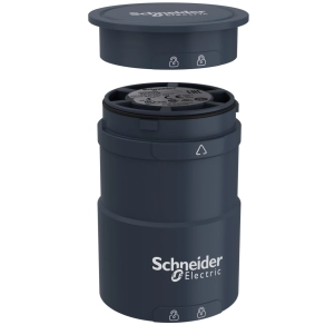   Schneider Electric Harmony XVU - XVUC21B - Ø60 fényoszlop alapegység, fekete, fedéllel, 24VAC/DC