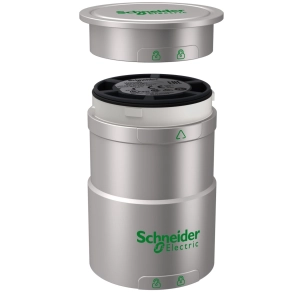   Schneider Electric Harmony XVU - XVUC21BQ - Ø60 fényoszlop alapegység, ezüst, fedéllel, 24VAC/DC