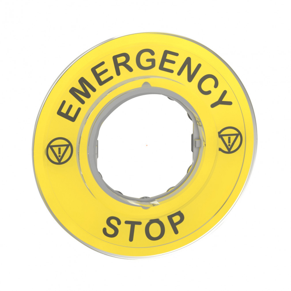 Schneider 3D felirati címke Emergency stop (ZBY-9320)