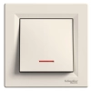Schneider Electric Asfora - EPH1600123 - Egypólusú nyomó, jelzőfényes, rugós bekötés, bézs