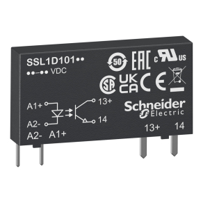   Schneider Electric Harmony Solid State Relays - SSL1D101JD - SSL sorkapocs szilárdtestrelé, 1f, egyenfesz kapcs, 1NO, 1…48VDC, 100mA, 3…12VDC