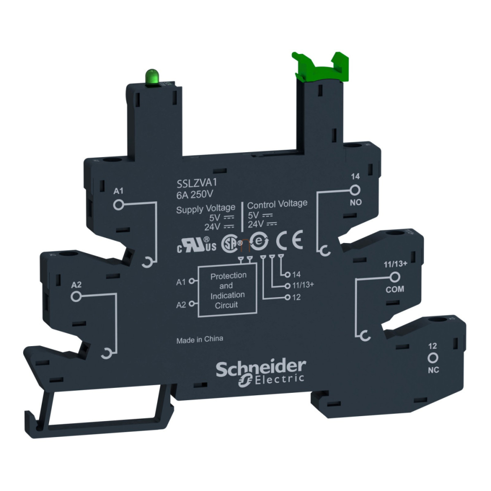 SSL szilárdtestrelé foglalat, 24VDC, rugós SSLZRA1 Schneider
