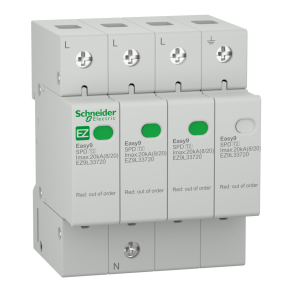   Schneider Electric Easy9 Pro - EZ9L33720 - Túlfeszültség-korlátozó, T2, 20kA, 3P-N