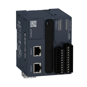   Schneider Electric Modicon M221 - TM221M16T - gépvezérlő PLC, 16 I/O, tranzisztor (source) kimenet, RS232/RS485, RS485, 24 VDC, könyv formátum