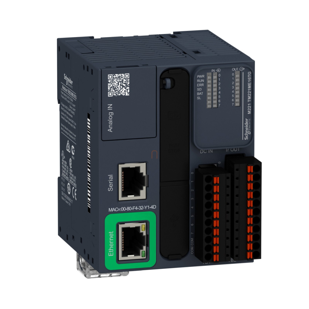 M221 vez.-16IO TR.SOURCE ETH Rugós MOD. TM221ME16TG Schneider