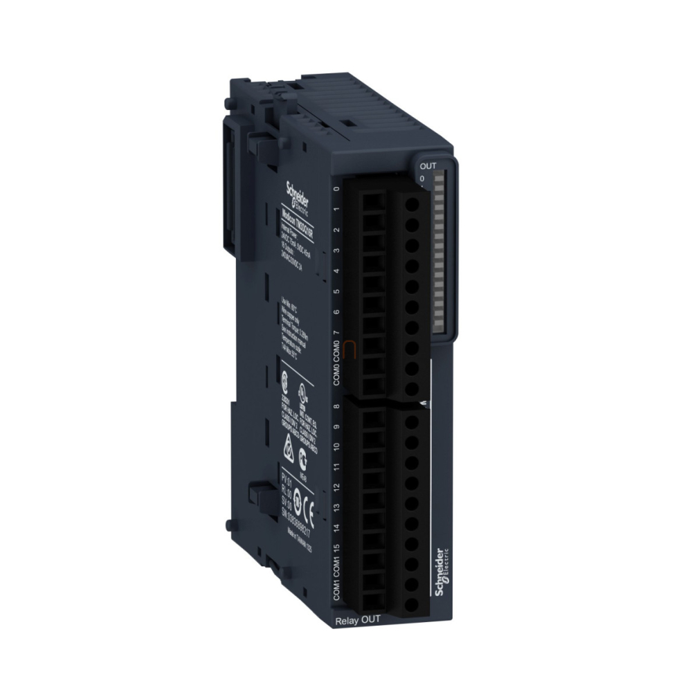 TM3DQ16R Modicon TM3 bővítő modul, 16 digitális relé kimenet, 24 VDC Schneider