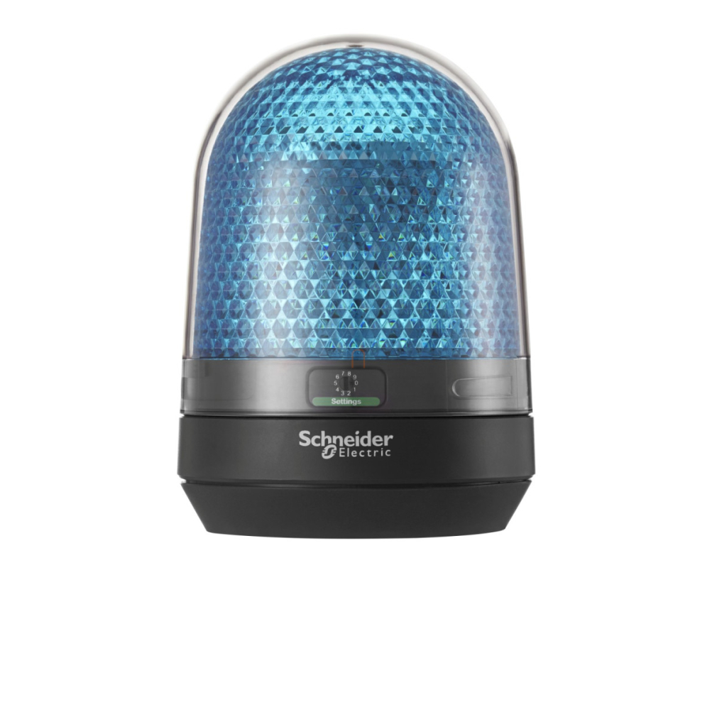 Multifunkciós forgó jelzőegység, LED, 100mm, IP65, kék, 12-24VAC/DC XVR3B06 Schneider