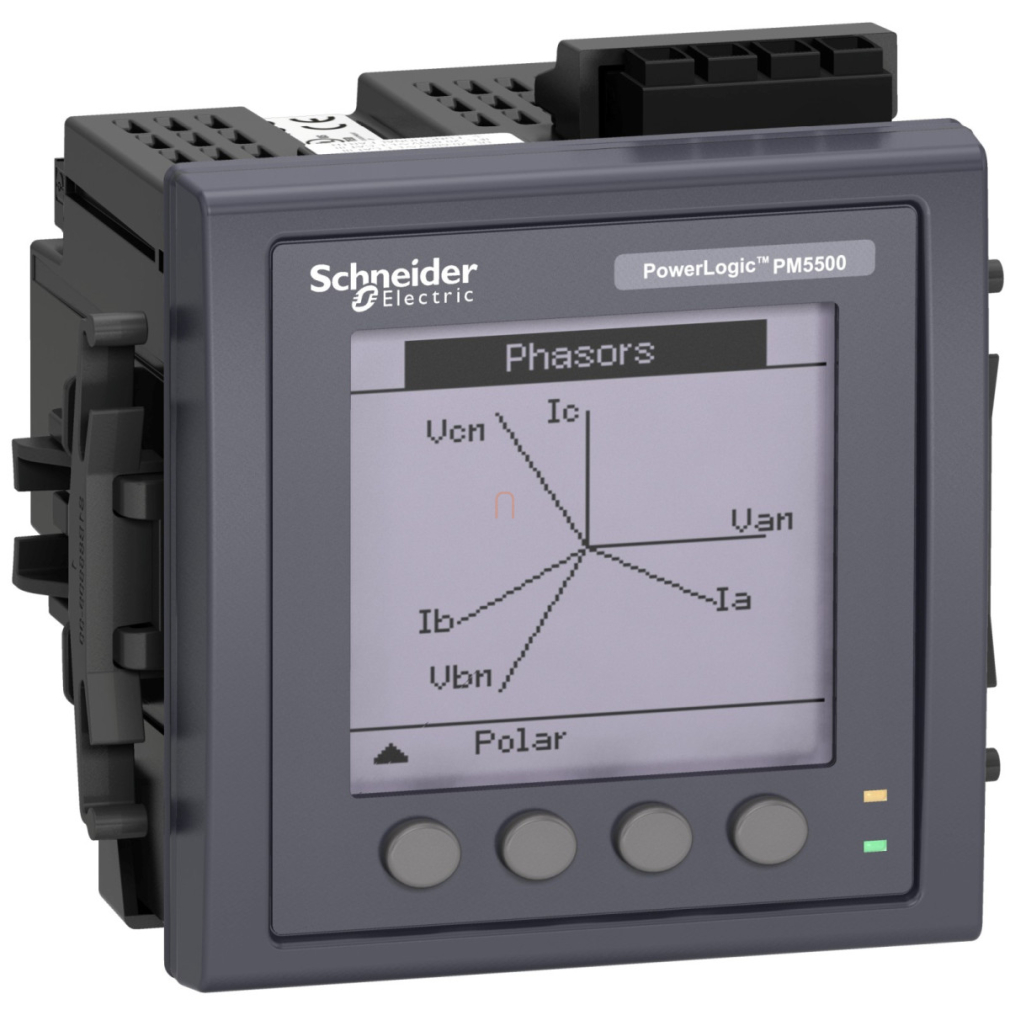 PM5561 Teljesítménymérő, MID, Modbus és Ethernet, memória, 4 DI / 2 DO, riasztások, 100-480 V AC METSEPM5561 Schneider