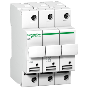   Schneider Electric Acti9 STI - A9N15656 - olvadóbiztosítós szakaszolókapcsoló, 3P, 25A, 10.3x38mm