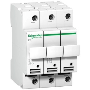 Schneider Electric Acti9 STI - A9N15656 - olvadóbiztosítós szakaszolókapcsoló, 3P, 25A, 10.3x38mm