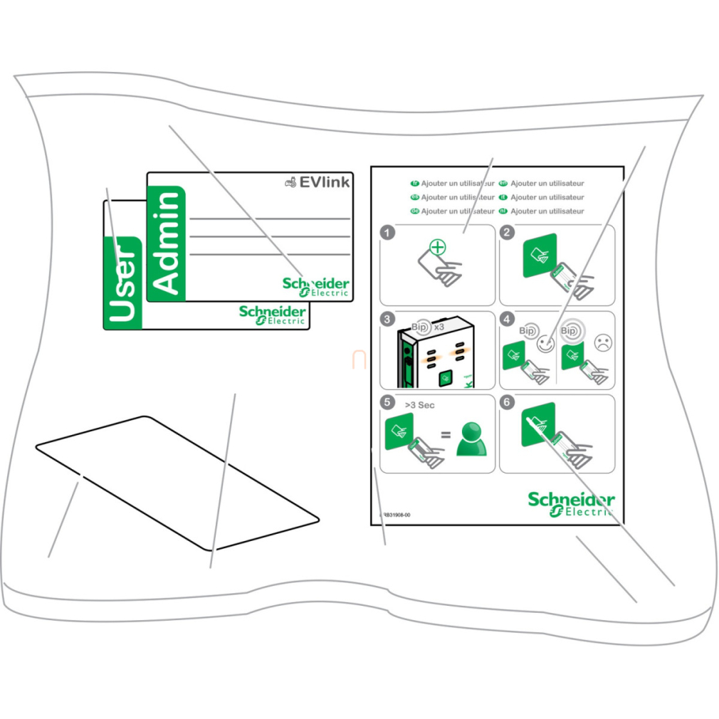 EVP1BNS Evlink - RFID kártya 10 db/csomag Schneider