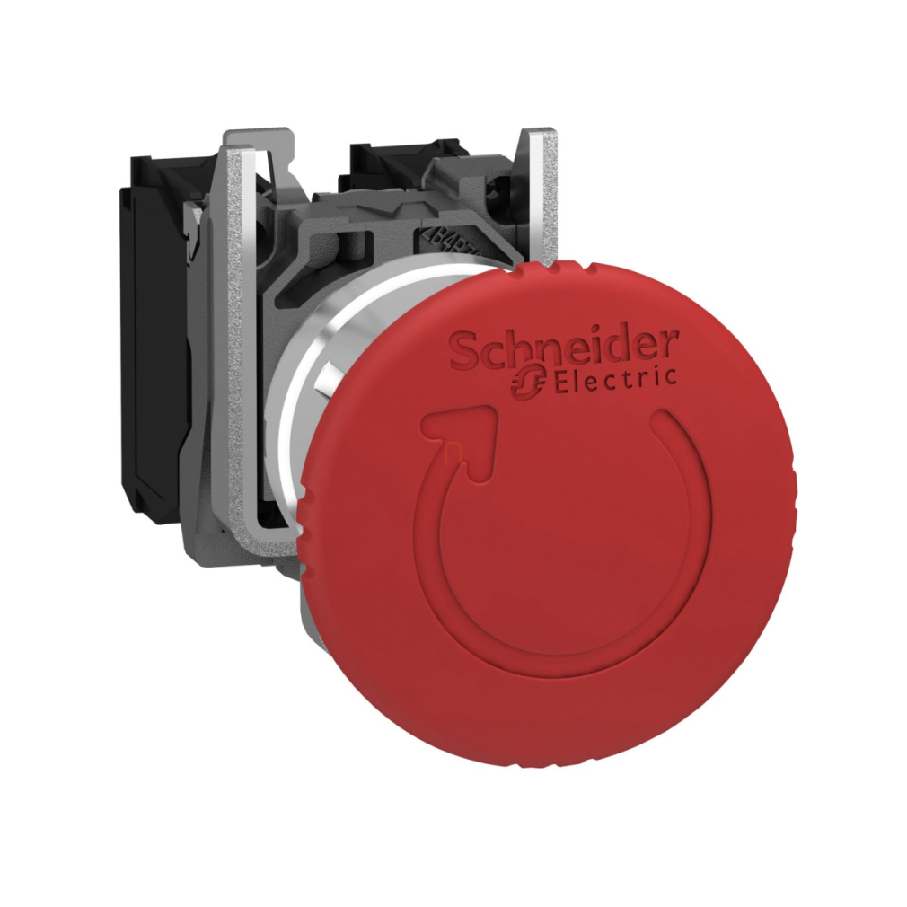 XB4-BS8442 Vészgomb D:40mm fém TTR Piros Schneider