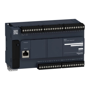   Schneider Electric Modicon M221 - TM221C40R - gépvezérlő PLC, 40 I/O, relé kimenet, RS232/RS485, 100...230 VAC