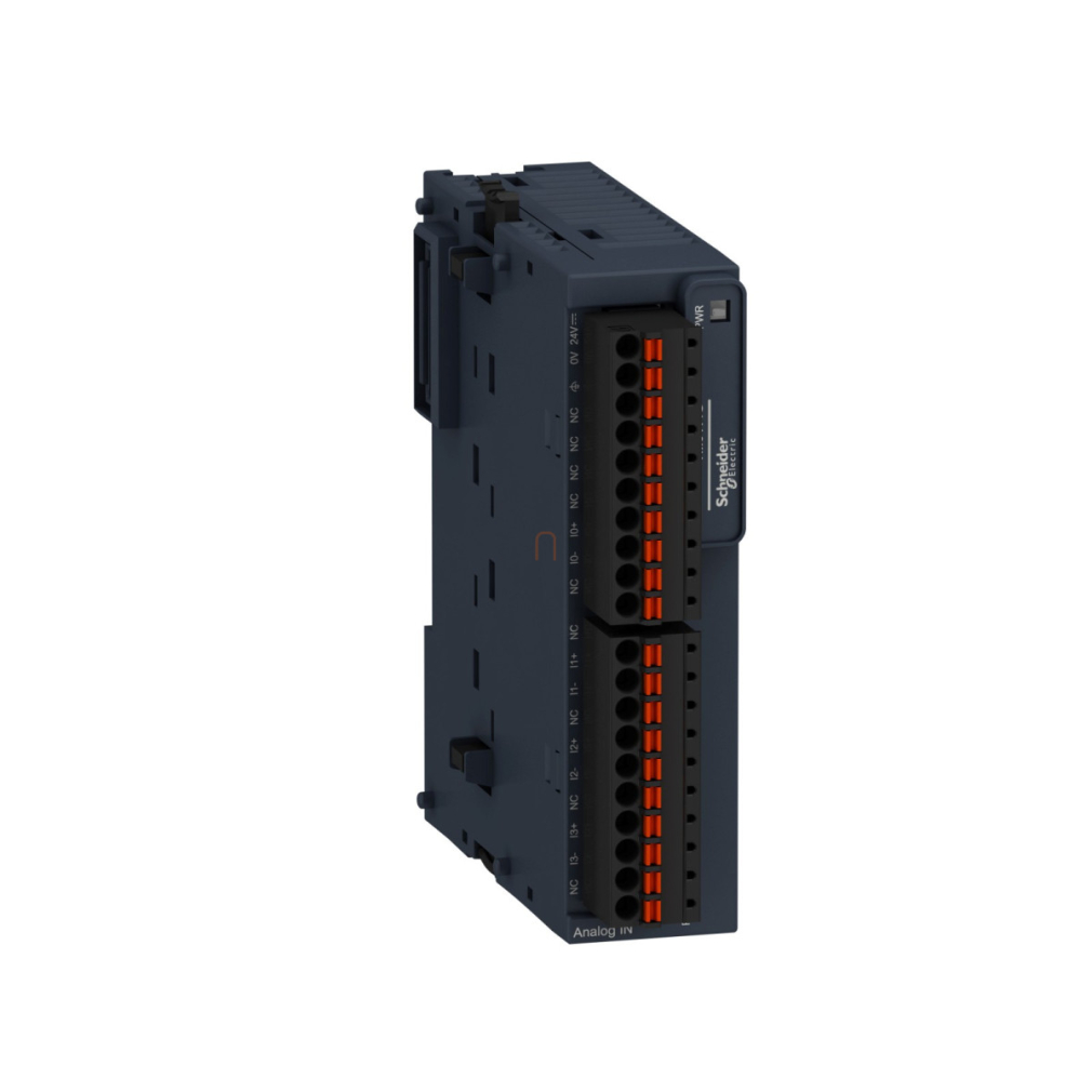 TM3TI4G Modicon TM3 bővítő modul, 4 analóg bemenet, 16/15+1 bit, +/-10V / 0-10V / 0-20mA / 4-20mA / hőelem / hőm. szenzor, rugós Schneider