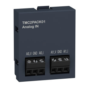   Schneider Electric Modicon M221 - TMC2PACK01 - TMC jelkártya, csomagoló-vezérlő alkalmazás, 2 analóg bemenet (0-10V / 0-20mA / 4-20mA), 12 bit