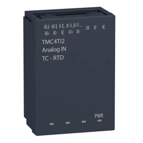 Schneider Electric Modicon M241 - TMC4TI2 - TMC jelkártya, 2 hőmérséklet bemenet, 14 bit, Pt100, Pt1000, Ni100, Ni1000, hőelem: J-K-R-S-B-T-N-E-C, PLC