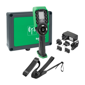   Schneider Electric Harmony eXLhoist - XARSK12D18W - vezetéknélküli daruvezérlő kit (kábel+töltő+címke+vevő) 24 - 240VAC/DC, 18I+20O, 6+6 nyomógomb+kijelző