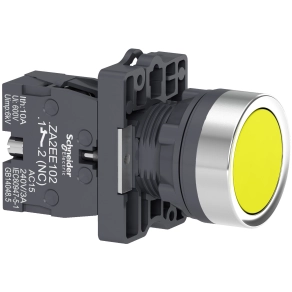 Schneider Electric Easy Harmony XA2 - XA2EA51 - Ø22 Nyomógomb, visszatérő, sárga, 1NC