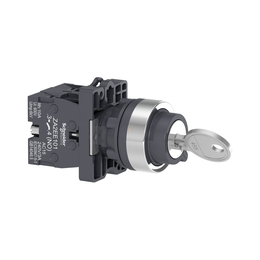 Harmony Easy Series Kulcsos választókapcsoló 3 állású, D22, 2NO XA2EG73 Schneider
