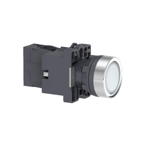 Schneider Electric Easy Harmony XA2 - XA2EW31B1 - Ø22 Világító nyomógomb, fehér, 24V AC/DC,1NO