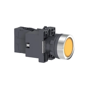 Schneider Electric Easy Harmony XA2 - XA2EW35B1 - Ø22 Világító nyomógomb, sárga, 24V AC/DC,1NO