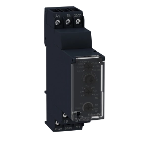 Schneider Electric Harmony Timer Relays - RE22R2MMU - multifunkciós időrelé, 10 funkció, 2CO, 24VDC/24 - 240VAC