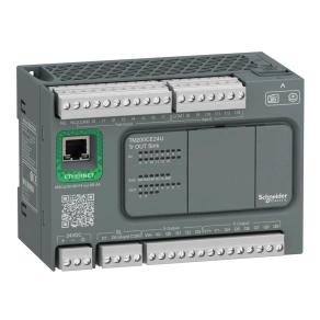   Schneider Electric Modicon Easy M200 - TM200CE24U - PLC, 24 I/O1xRS485, 1xEthernet, tranzisztoros kimenet (sink), 24 VDC