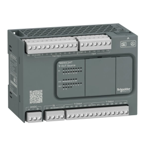  Schneider Electric Modicon Easy M200 - TM200C24T - PLC, 24 I/O1xRS485, tranzisztoros kimenet (source), 24 VDC