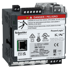   Schneider Electric PM8000 series - METSEPM8243 -PM8243 hálózatanalizátor, kijelző nélküli, DIN sínre rögzíthető, 512 Mb, Eth + RS485