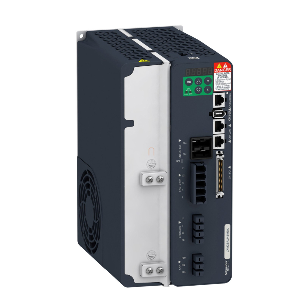 Lexium 28 szervohajtás, 3000 W, 1/3f, 230 VAC, 1x Modbus, 2x CANopen/CANmotion LXM28AU30M3X Schneider