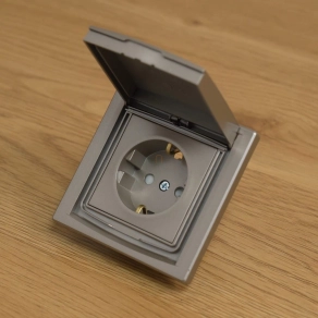   Bontott csomagolású Schneider Asfora 2P+F csatlakozóaljzat, (GYV) biztonsági zsalus, csapfedeles-IP44, bronz EPH3100369